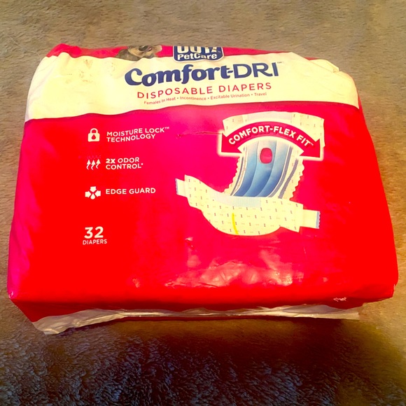 🐶OUT! PET CARE🐶 COMFORT-DRY DISPOSABLE DIAPERS W/ ODOR CONTROL, EDGE GUARD - Picture 2 of 9